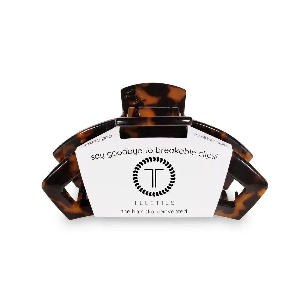 TELETIES Open Hair Clip | Medium | Tortoise - Picture 2 of 6